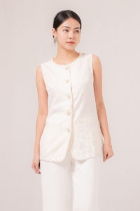 RIMINI - Atasan Wanita Vest Formal Tweed Glitter XS-XL - Nevva 85843