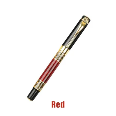 Fountain Pen Pulpen Bolpoin Gel Ink Pena Metal Motif Chinese Style