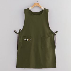 Kitchen Aprons Japanese Style Multipurpose Long Vest Waterproof Breathable Anti-dirty Kitchen Apron