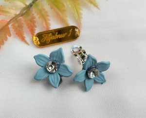 Hijabnur1 - Sepasan Anting Klip Hija Bunga Kecil Handmade/Anting jepit hijab