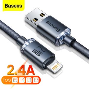 Cáp sạc nhanh iphone 2.4A - Dây sạc ip carbon siêu chắc chắn thiết kế sang trọng cho 7 8 X 11 12 13 14 promax