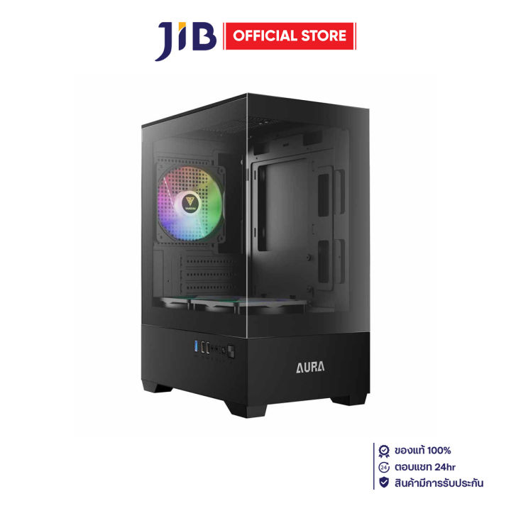 CASE (เคส) GAMDIAS AURA GC9M ARGB - BLACK (MICRO-ATX)