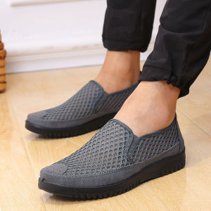 Free Shipping New Summer MenS Casual Shoes Canvas Shoes Mesh Shoes Breathable And Non-Slip Suitable For Middle-Aged And Elderly Men
