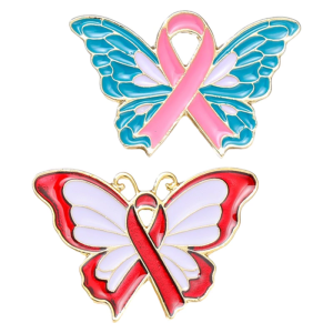 Ribbon Propaganda Gift Brooch Ribbon to Prevent Charity Public Alloy Pins Alloy AIDS Fight Ribbon Brooch