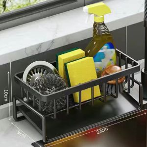 Sponge Drainer Rack Stainless Kitchen Organizer Bathroom Sink Rack Soap Holder Organizer Rack