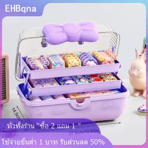 [COD] EHBqna KITCHEN ชั้นเก็บกิ๊บติดผมหลายชั้นสำหรับเด็กผู้หญิงกล่องเก็บเครื่องประดับที่คาดศีรษะเชือกคาดศีรษะของเด็ก