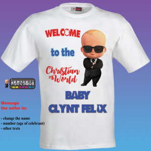 Boss Baby Customized / Personalized tshirt for kids boys / t-shirts & shirts for Christening