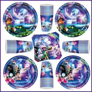 Disney Elio Birthday Party Decorations Supplies Kid Elio Theme Birthday Plate Napkin Cup Tablecloth Tableware Party Favor Supply