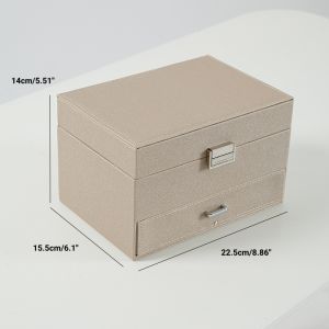 SG Gadget® Large Capacity PU Jewelry Storage Box Multi-layer Jewelry Organizer Drawer Jewelry Necklace Ring