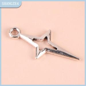 【SHANGZE4】 40pcs 23x10mm cổ bạc màu openwork Sao quyến rũ đối với trang sức làm phụ kiện tự làm
