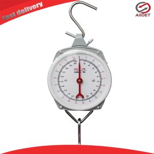 Lightweight Fish Scale with Mechanical Pointer and Dual Hooks for Convenient Fish Weighing
