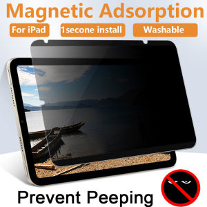 360 Degree Magnetic Detachable Privacy Screen Protector for iPad Air 13 11th Pro 13 12.9 11 10.5 10th 9th 8th 7th Air 5th 4th 10.9 inch mini A17 Pro mini 6th