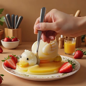 Cartoon 3D Lying Duck Shape Silicones Baking Mold Flexible Effortlessly Cleaning Suitable For Cakes Mousse And Candies