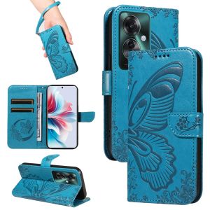 For OPPO Reno 12F 11F / Reno 12 11 10 8T 7 8 Pro 5G / Reno 8Z 7Z 6Z 5Z 5G Phone Case Swallowtail Butterfly Magnetic Leather Wallet Card Slot Couples Flip Case Casing