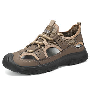 Free Shipping MenS Single Shoes 2026 Summer New Collection: Closed-Toe Sandals Lightweight Outdoor Sandals Breathable Open-Toe Beach Shoes Easy Slip-On Style