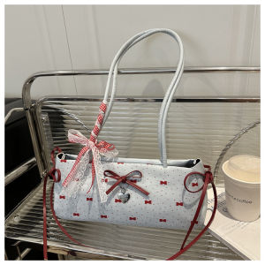 Sweet Cool Style Shoulder Bag Underarm Bag Bowknot Shoulder Bag Bubble Yarn Shoulder Bag