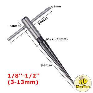 MaxPlus Metal Taper Hole Reamer 3*13mm 3-13mm(1/8-1/2) 5*16mm T Handle Hand Metal Reamer