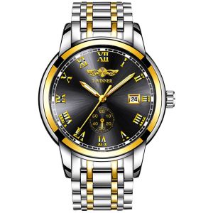 Genuine Swiss Automatic Mechanical Watch Mens Waterproof Luminous Calendar Roman Tourbillon Watch Top Ten Famous Brands