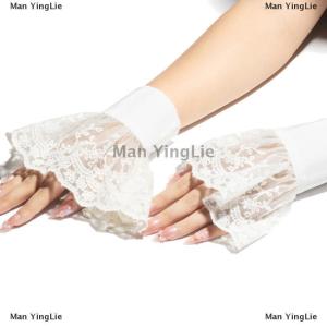 [COD] Man YingLie Lace Cuffs White Detachable Sleeves Wedding Bridal Gowns Sweater Cuff Halloween Costume Cosplay Accessories