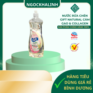 Nước rửa chén gift natural cám gạo & collageng 800G