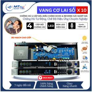 [ Tặng dây canon ] Vang cơ lai số X10 Kết Nối Bluetooth  Chống Hú Cao Cấp Màn Hình LCD Tích Hợp Đèn Lọc