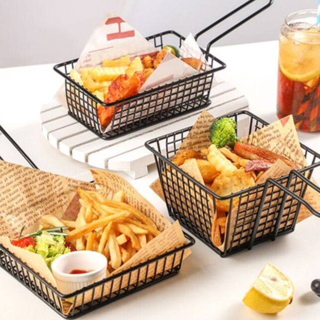 American Fries Basket French Fries Holder Sizzling Basket Food Tray ...