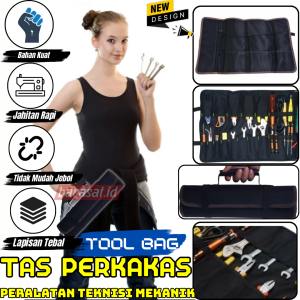 Roll Bag Bengkel Tas Perkakas Bahan Kuat Jahitan Rapi Lapisan Tebal Anti Jebol