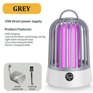 Electric Mosquito Killer Lamp Portable USB/Plug-in Quiet Non-toxic Safe Pest Killer for Indoor Outdoor Use