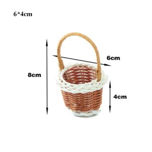 BETTERFORM Đồ thủ công đẹp Giỏ đựng hoa Dệt thủ công Hình tròn Giỏ hoa bằng mây Chất lượng cao Giỏ đựng đồ Dành cho đám cưới tại nhà với cây cối
