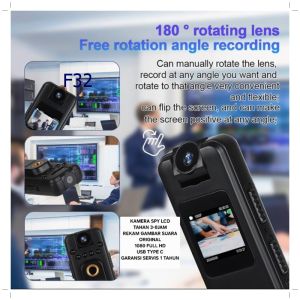 F32 PEREKAM DIGITAL GAMBAR SUARA ORIGINAL VIDEO CAMERA KAMERA SPY CAM ACTION GOPRO FULL HD 1080P