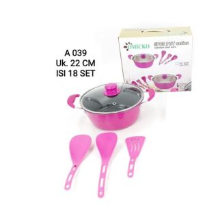 Sakura Panci Set Bayi 2pcs Granit Wajan Keramik Food Grade Aman Untuk Mpasi Balita Kukusan Cookware