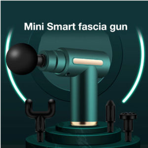 Mini Smart Fascia Gun Portable Muscle Massage Gun 4 Heads Rechargeable Silent Deep Tissue Massager