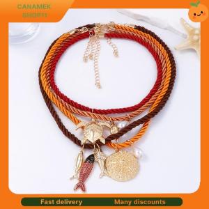 ❣️❣️❣️ 4Pcs set Ocean Elements Sea Turtle Fish-shaped Pendant Necklaces For Women Fashion Holiday Party Jewelry Gifts