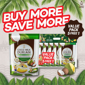 Siams Royal  Coco Milk Durian ทุเรียนเคลือบกะทิ 70g x 5 ถุง + ฟรี Coco Milk Durian 70g 1 ถุง