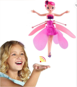 Cute Little Flying Fairy Sensor Aircraft UFO Flower Fairy Lighting Doll For Girls Aircraft Gift Aircraft Colorful Princess Induction Birthday RC Helicopter Toys For Kids