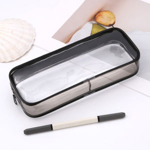 GRATIS ONGKIR - S6460 Tempat Pensil Transparan Polos / Pouch Serbaguna Aesthetic