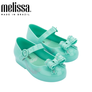 2022 New Official Store Melissa Mini Shoes Lace Bow Girls baby child Soft Sole Non-Slip Princess sandals