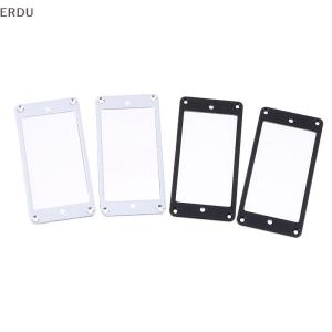 💖【Special price】💖ERDU 2Pcs Aluminum Alloy Neck Bridge Humbucker Pickup Mounting Ring Neck Bridge Pickup Curved Frames Set For Guitar