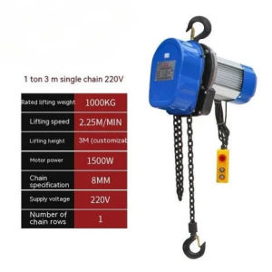 Electric Chain Hoist Lift Crane (1/2/3 Ton): Portable Lifting Machine for Home/Workshop