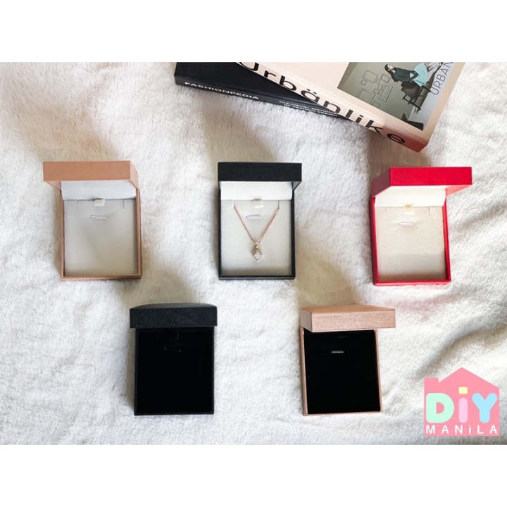 10 pieces per order) Luxury Necklace Jewelry Box Red Brown Pink