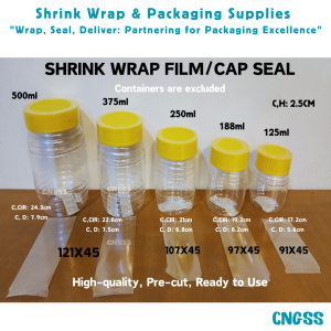 100pcs Shrink Wrap Plastic Packaging Shrinkable Plastic Sealer Cap for Beehive Style Container Bottle