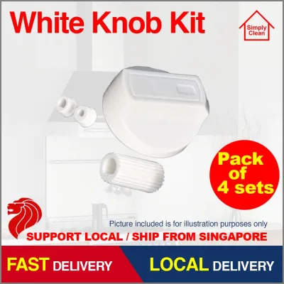 Universal Compatible Control Knobs for Hobs Black/Silver/White (Pack of 4 sets)