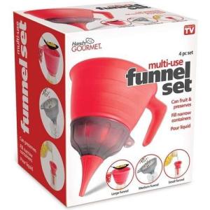 Multi-use Funnel Set 3 in 1 Funnel Strainer Set Kitchen Cooking Canning Pickling Lab/Corong Minyak