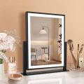Makeup Mirror with Lights, Fashion Lighted Vanity Mirror with Dimmable Light, Smart Control, Adjustable Warm White/Natural/Daylight, Birthday Wedding Present, 360 ° Rotation (Black, 12 inch). 