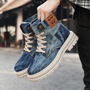 2025 Fall New Mens Shoes 4748 plus size Martin boots trend versatile athleisure board shoes anti-slip and wear-resistant heightened mens boots
