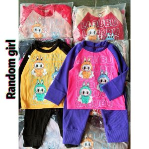 Super Cute Emotional LABUBU Set For Baby 7-18Kg BAJU GIRL BOY SLEEP WEAR