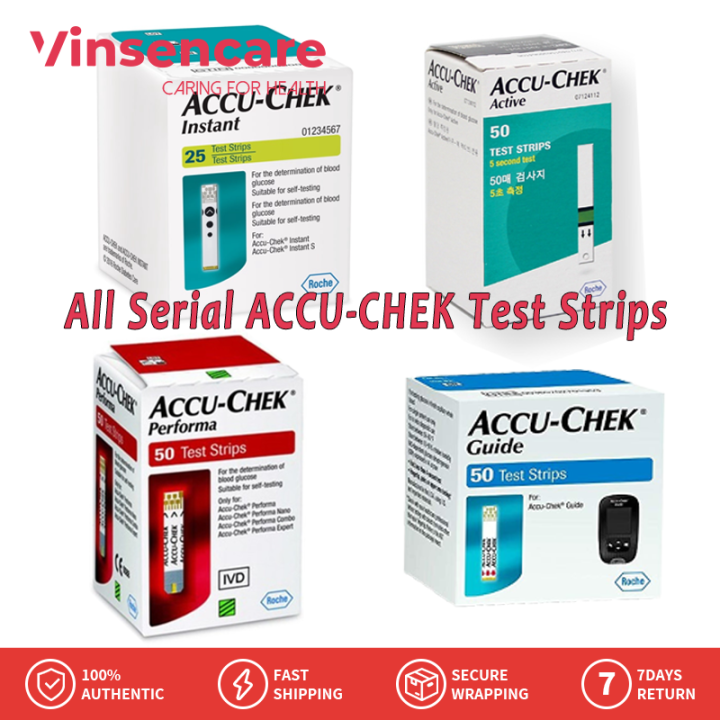 All Serial ACCU-CHEK Blood Glucose Test Strips (Exp:Latest) 25s/50s ...