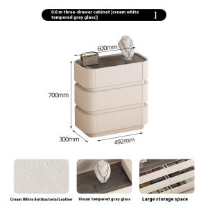 Urban Echo Drawer Cabinet Cream Style Five Barrel Cabinet Locker Modern Light Luxury Storage Cabinet