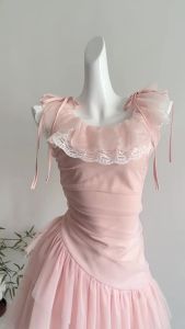 G7 Rouge Water Powder / Pink Fairy Dress Waist French Tulle Irregular Princess Dress for Girls Summer 7/7