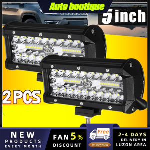 DIYMO Store-7 inch 60W Yellow Lens LED Work Light Bar Offroad Fog Driving Lamp Car 4WD Truck Lamp